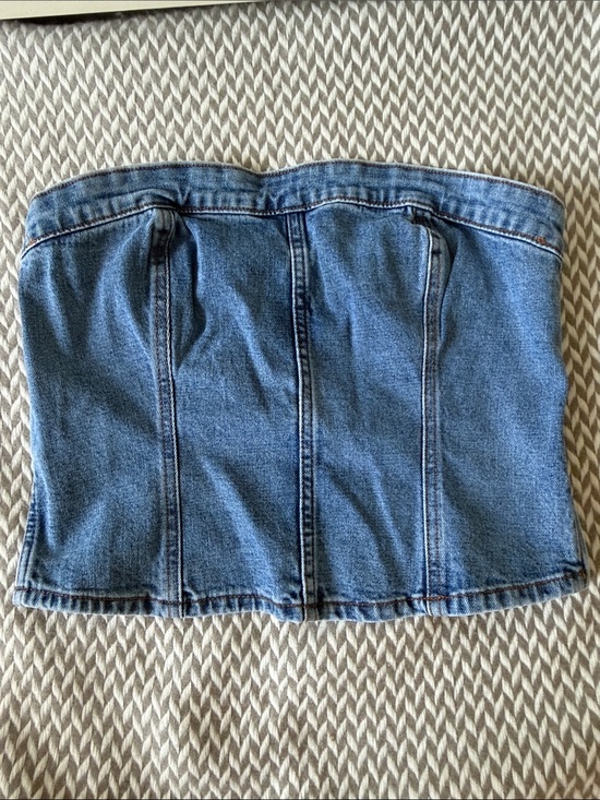 Abercrombie & Fitch Tops - Abercrombie & Fitch Light Blue Denim Tube Top
